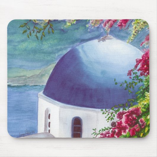 Tapis De Souris mousepad de dôme de santorini (Devant)