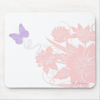 Tapis De Souris Mousepad de fleurs de papillon