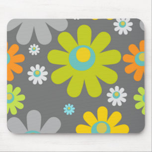 Tapis De Souris mousepad de gris argenté de marguerite