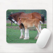 Tapis De Souris mousepad de jument et de colt 2 (Avec souris)