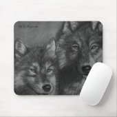 Tapis De Souris Mousepad de loups (Avec souris)