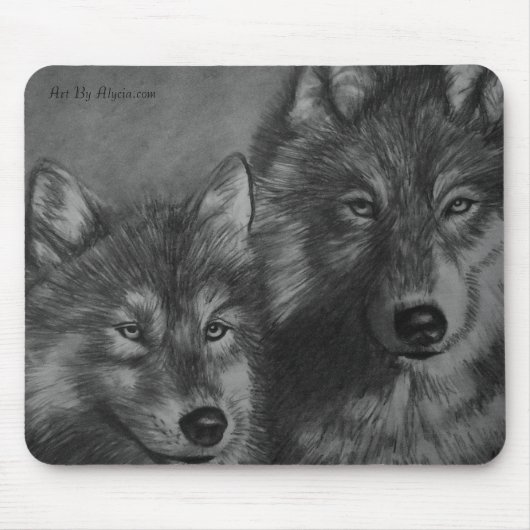 Tapis De Souris Mousepad de loups (Devant)