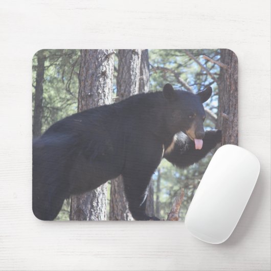 Tapis De Souris Mousepad de l'ours noir (Avec souris)