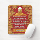Tapis De Souris Mousepad de messages de motivation de Bouddha (Avec souris)