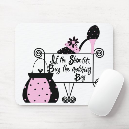 Tapis De Souris Mousepad de mode rose (Avec souris)