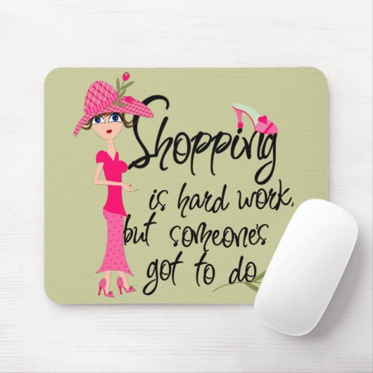 Tapis De Souris Mousepad de mode rose foncé (Avec souris)