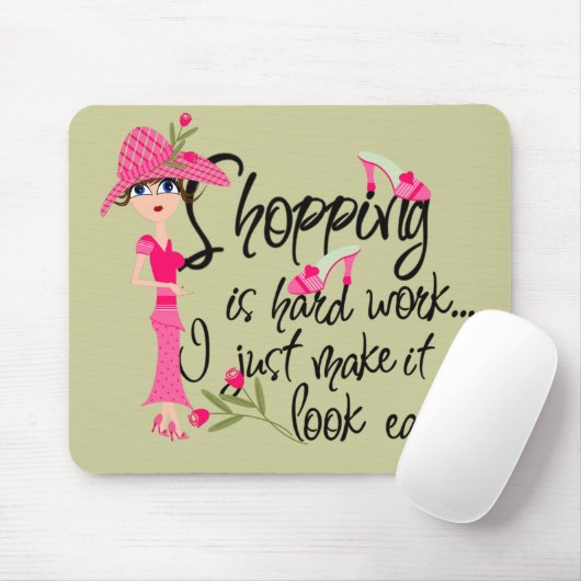 Tapis De Souris Mousepad de mode rose foncé (Avec souris)