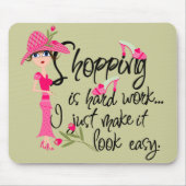 Tapis De Souris Mousepad de mode rose foncé (Devant)