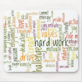 Tapis De Souris Mousepad de motivation des mots #2 (Devant)