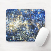 Tapis De Souris Mousepad de Noël bleu (Avec souris)