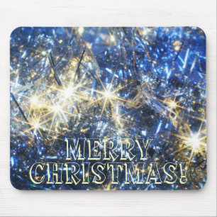 Tapis De Souris Mousepad de Noël bleu