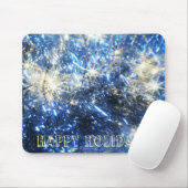 Tapis De Souris Mousepad de Noël bleu (Avec souris)