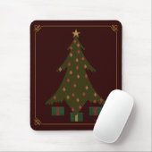 Tapis De Souris Mousepad de Noël doré (Avec souris)