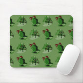 Tapis De Souris Mousepad de Noël vert (Avec souris)
