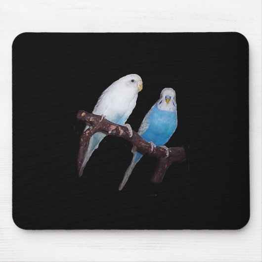 Tapis De Souris Mousepad de paires de perruche (Devant)