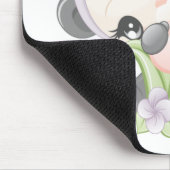 Tapis De Souris Mousepad de panda de pêches (Coin)