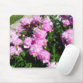Tapis De Souris Mousepad de pivoine rose blanche (Avec souris)