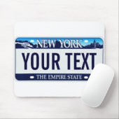 Tapis De Souris Mousepad de plaque minéralogique de New York (Avec souris)