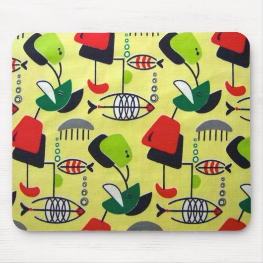 Tapis De Souris Mousepad de poisson atomique moderne du milieu du (Devant)