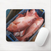 Tapis De Souris Mousepad de poisson de Snapper Rouge (Avec souris)