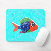 Tapis De Souris Mousepad de poisson tropical (Avec souris)