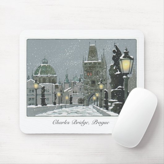 Tapis De Souris Mousepad de pont de Charles (Avec souris)