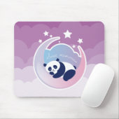 Tapis De Souris Mousepad de pourpre de panda de sommeil (Avec souris)