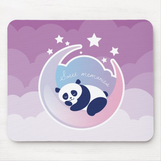 Tapis De Souris Mousepad de pourpre de panda de sommeil (Devant)