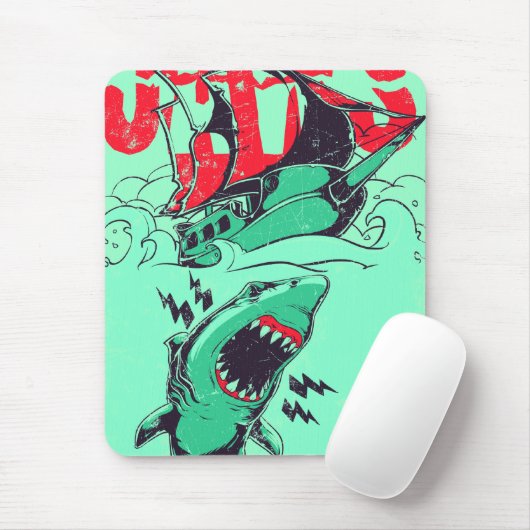 Tapis De Souris Mousepad de requin (Avec souris)