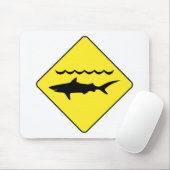 Tapis De Souris Mousepad de signe "de requins de avertissement" de (Avec souris)