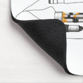 Tapis De Souris Mousepad de smallpipes de Northumbrian (Coin)