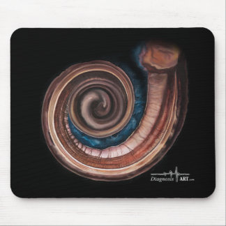 Tapis De Souris Mousepad de "tranche" de cochlée