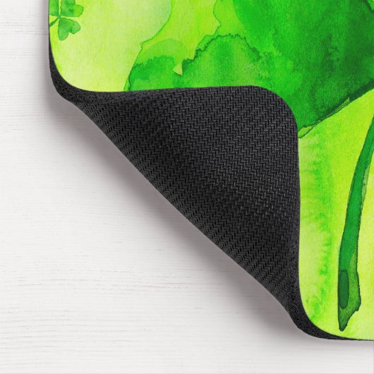Tapis De Souris Mousepad de trèfle d'aquarelle (Coin)