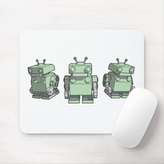 Tapis De Souris Mousepad de trio de robot (Avec souris)