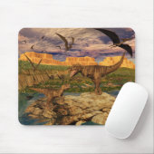 Tapis De Souris Mousepad de vallée de dinosaure (Avec souris)
