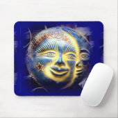 Tapis De Souris mousepad de visage du soleil/visage de lune (Avec souris)