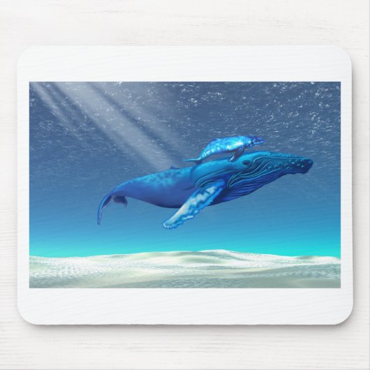 TAPIS DE SOURIS MOUSEPAD DES BALEINES (Devant)