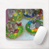 Tapis De Souris Mousepad Design lapins de Pâques (Avec souris)