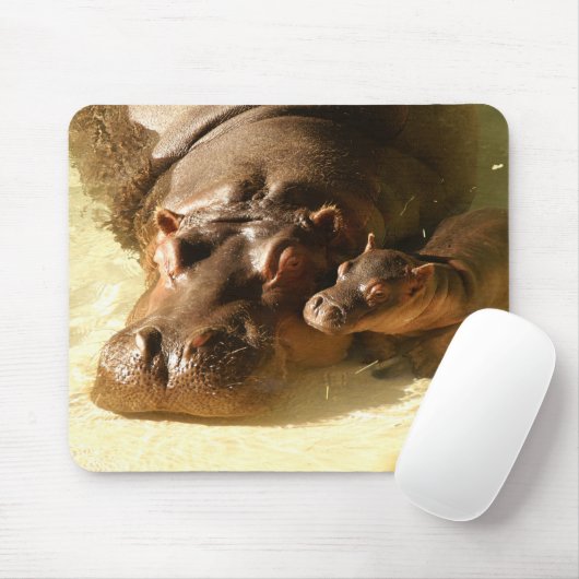 Tapis De Souris mousepad d'hippopotame (Avec souris)
