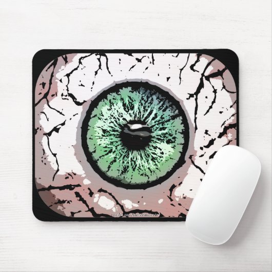 Tapis De Souris Mousepad d'oeil vert (Avec souris)