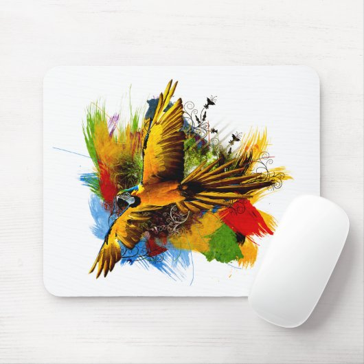 Tapis De Souris Mousepad d'oiseau d'ara (Avec souris)