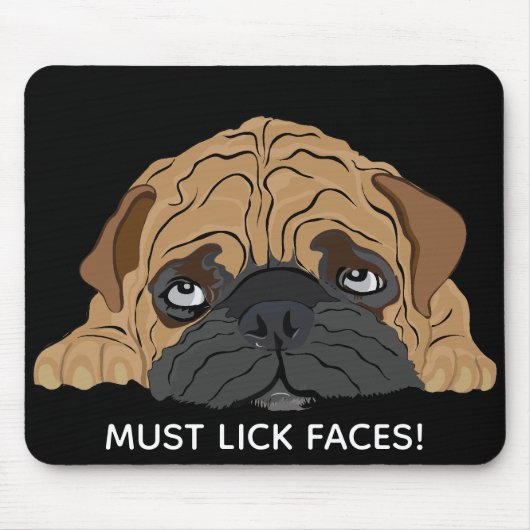 Tapis De Souris Mousepad doit taper des visages/Chien taureau chio (Devant)