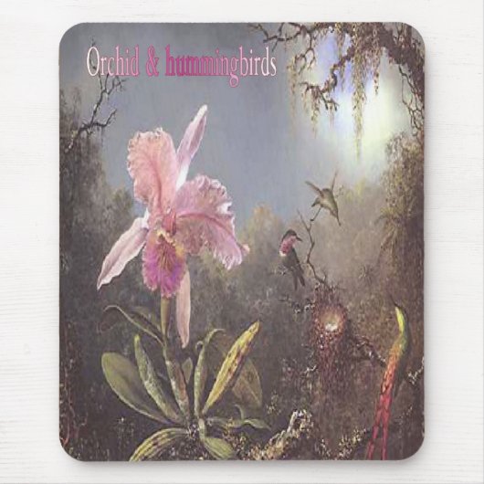 Tapis De Souris mousepad d'Orchidée-n-colibris (Devant)