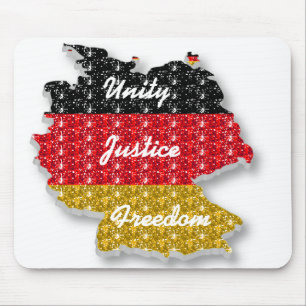 Tapis De Souris Mousepad drapeau allemand Unité Justice Liberté