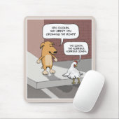 Tapis De Souris Mousepad drôle : Chien et poulet (Avec souris)