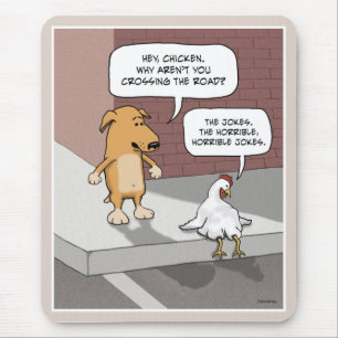 Tapis De Souris Mousepad drôle : Chien et poulet