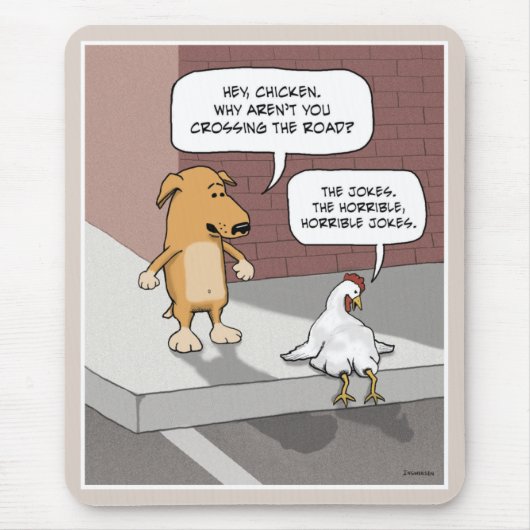 Tapis De Souris Mousepad drôle : Chien et poulet (Devant)