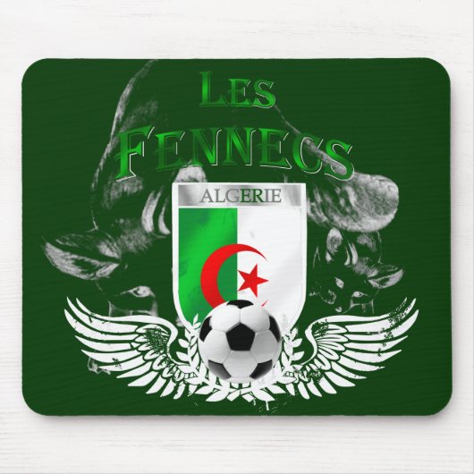 Tapis De Souris Mousepad du football de drapeau de Les Fennecs (Devant)