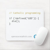 Tapis De Souris Mousepad du programmeur catholique (Avec souris)