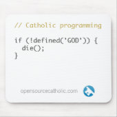 Tapis De Souris Mousepad du programmeur catholique (Devant)